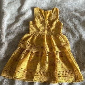 Yellow crochet summer dress